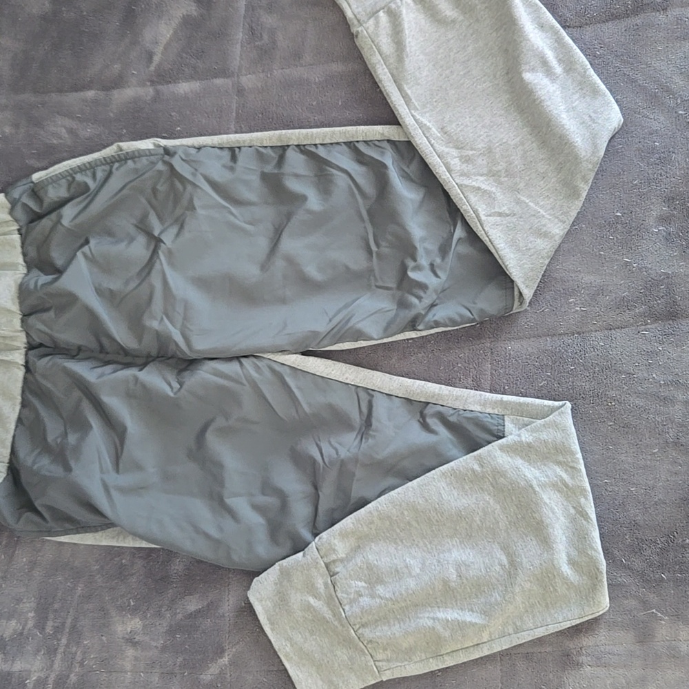 Dual-Tone Gray Jogger Pants
